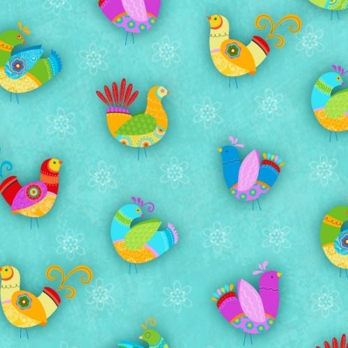 Fancy Birds Blue