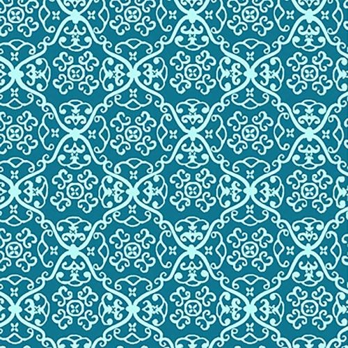 Damask Floral Blue