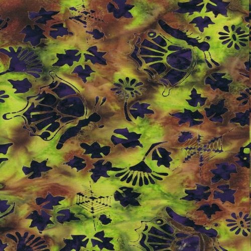 Floral Butterfly Batik Lime