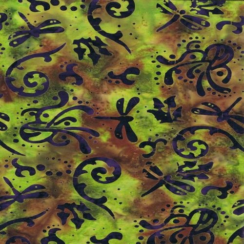 Dragonfly Batik Lime