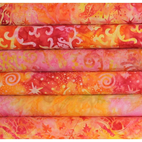 Magic Garden Batik Orange FQ Bundle