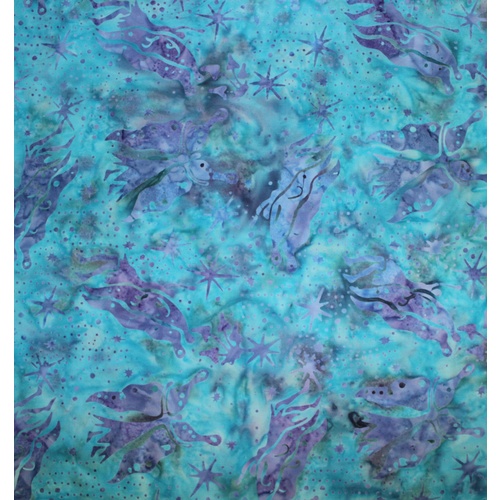 Butterfly Stars Batik Blue