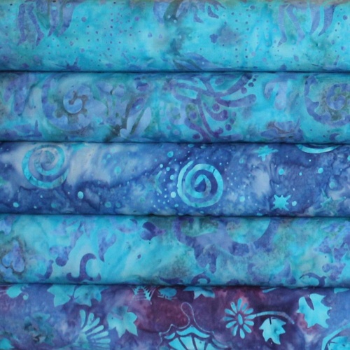 Magic Garden Batik Blue FQ Bundle