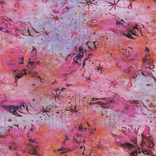 Butterfly Stars Batik Pink