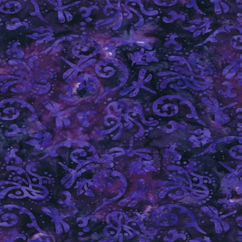 Dragonfly Batik Purple