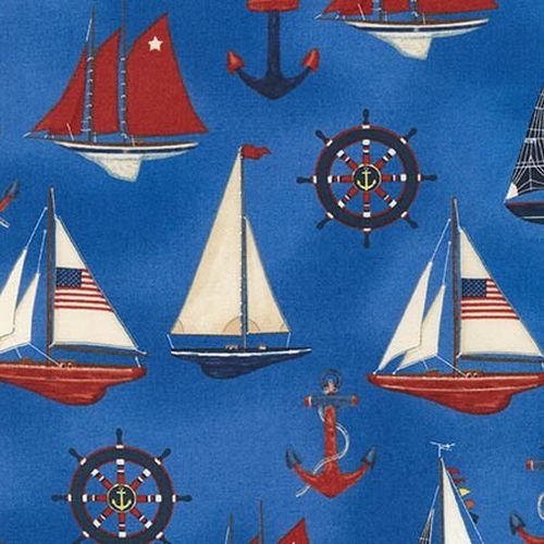 Nautical Sailing Boats Blue
