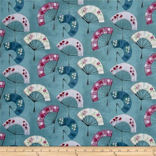 Oriental Fans Turquoise