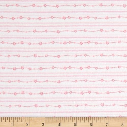Stars Stripe Flannel Pink