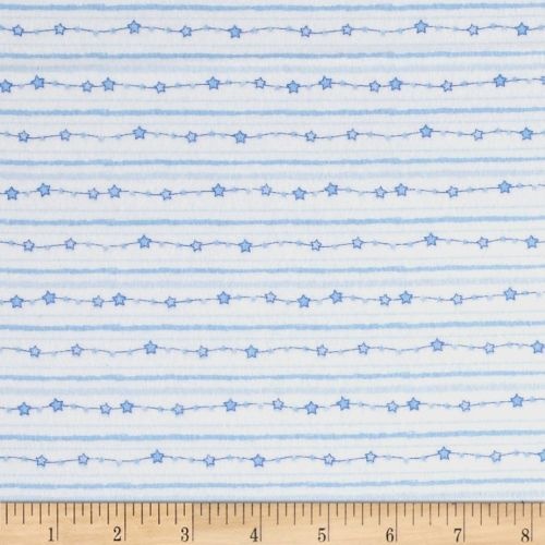 Stars Stripe Flannel Blue