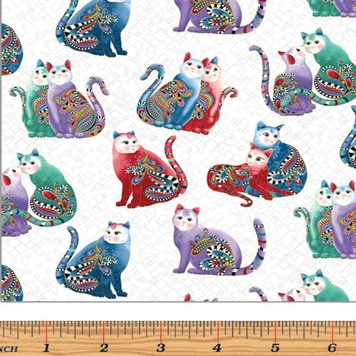 Cat-i-tude 2 Playful Cats White