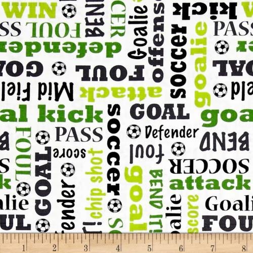 Soccer Words White