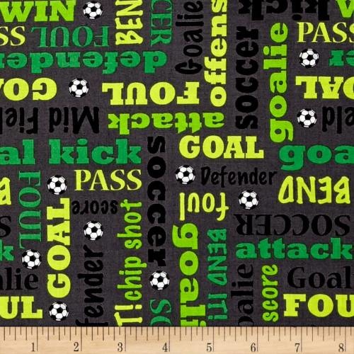Soccer Words Black