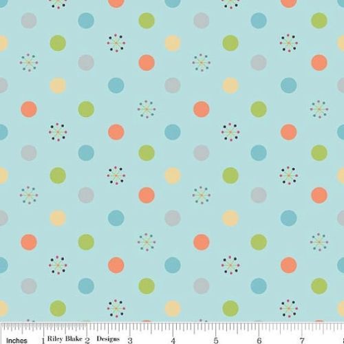 Spots Flannel Blue