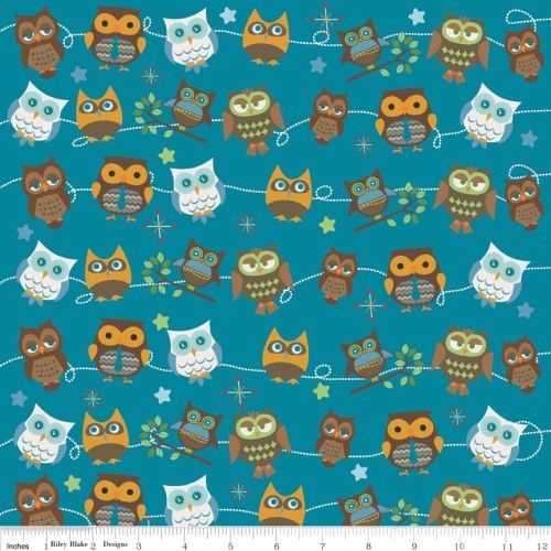 Hooty Owls Blue