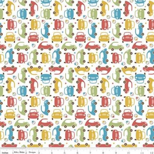 Multi Cars Flannel White