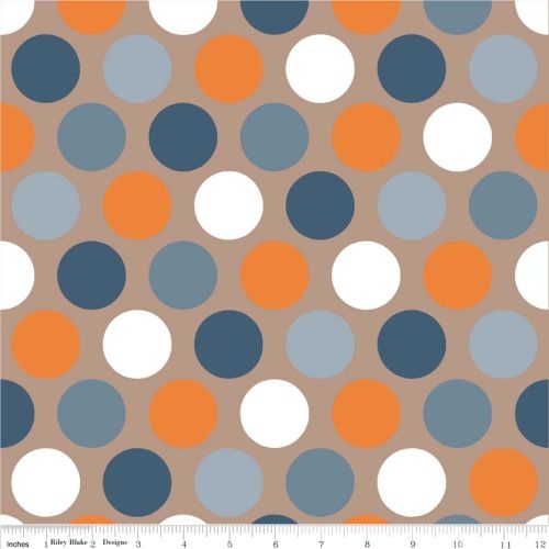 Multi Spots Flannel Brown