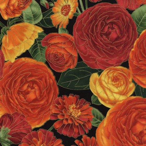 Arcadia Flowers Black