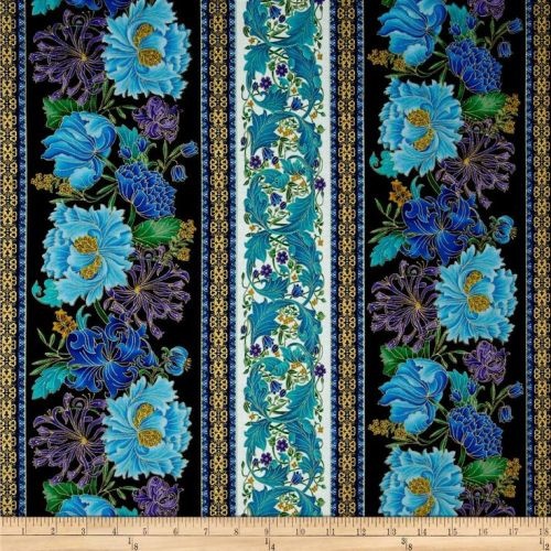 Gilded Flowers Stripe