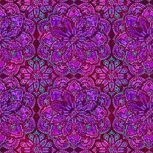 Mariposa Medallion Flowers Cerise