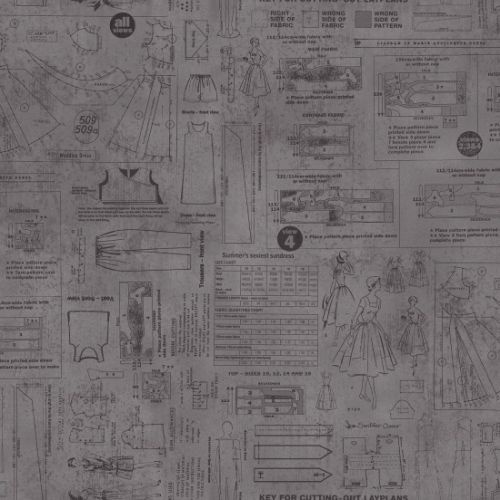Sewing Pattern Grey