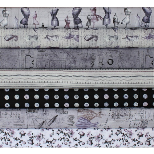 Oh Sew Beautiful Grey FQ Bundle