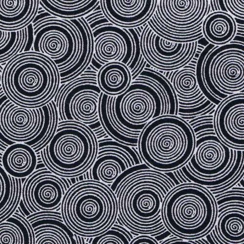 Ritz Swirl Circles Black 9B